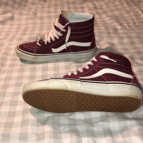 Maroon Hi-Top Vans - Picture 2 of 4